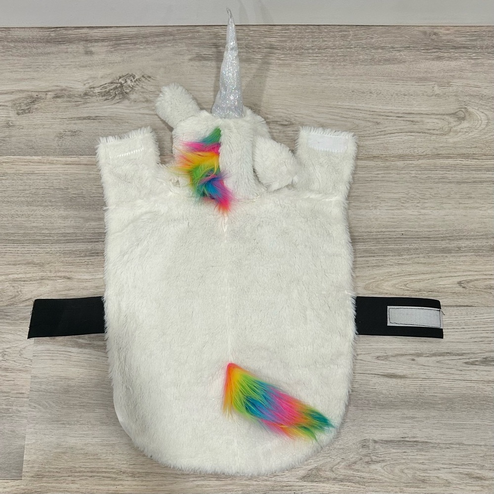 White Rainbow Unicorn Pet Dog Halloween Costume Size M Medium Breed - Picture 6 of 7